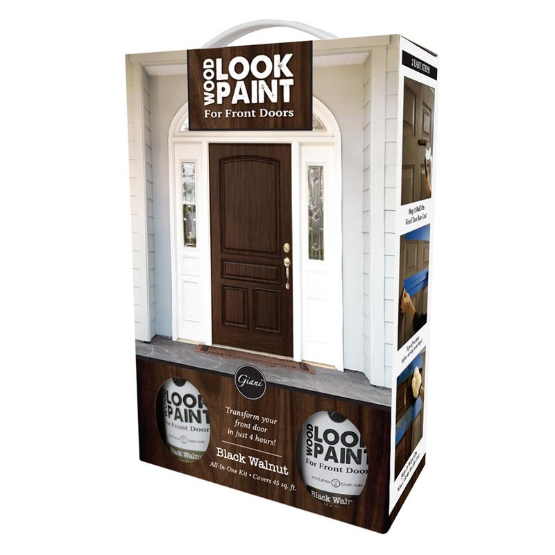 Giani Wood Look Paint Kit for Front & Interior Doors (Black Walnut) - Image 1